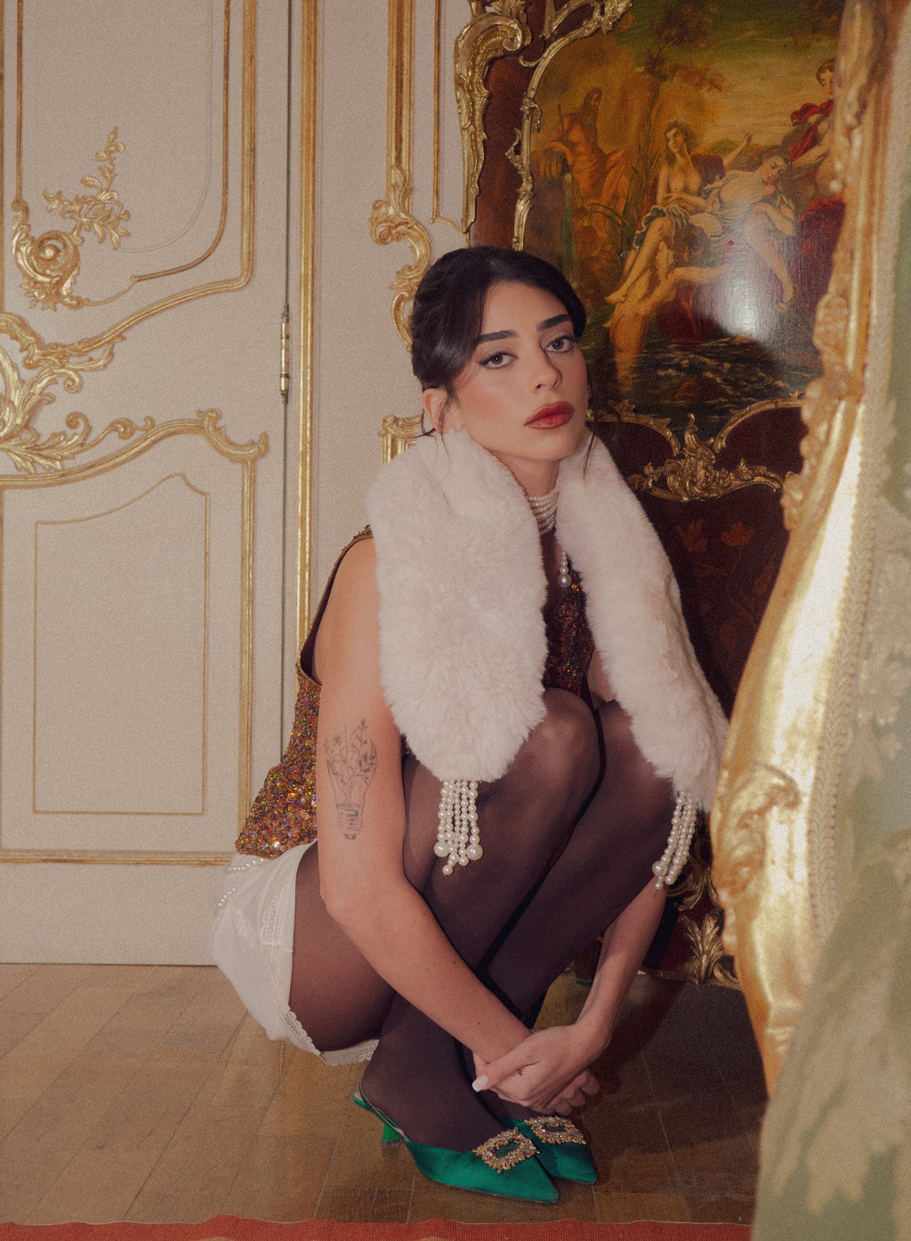 Faux fur scarf