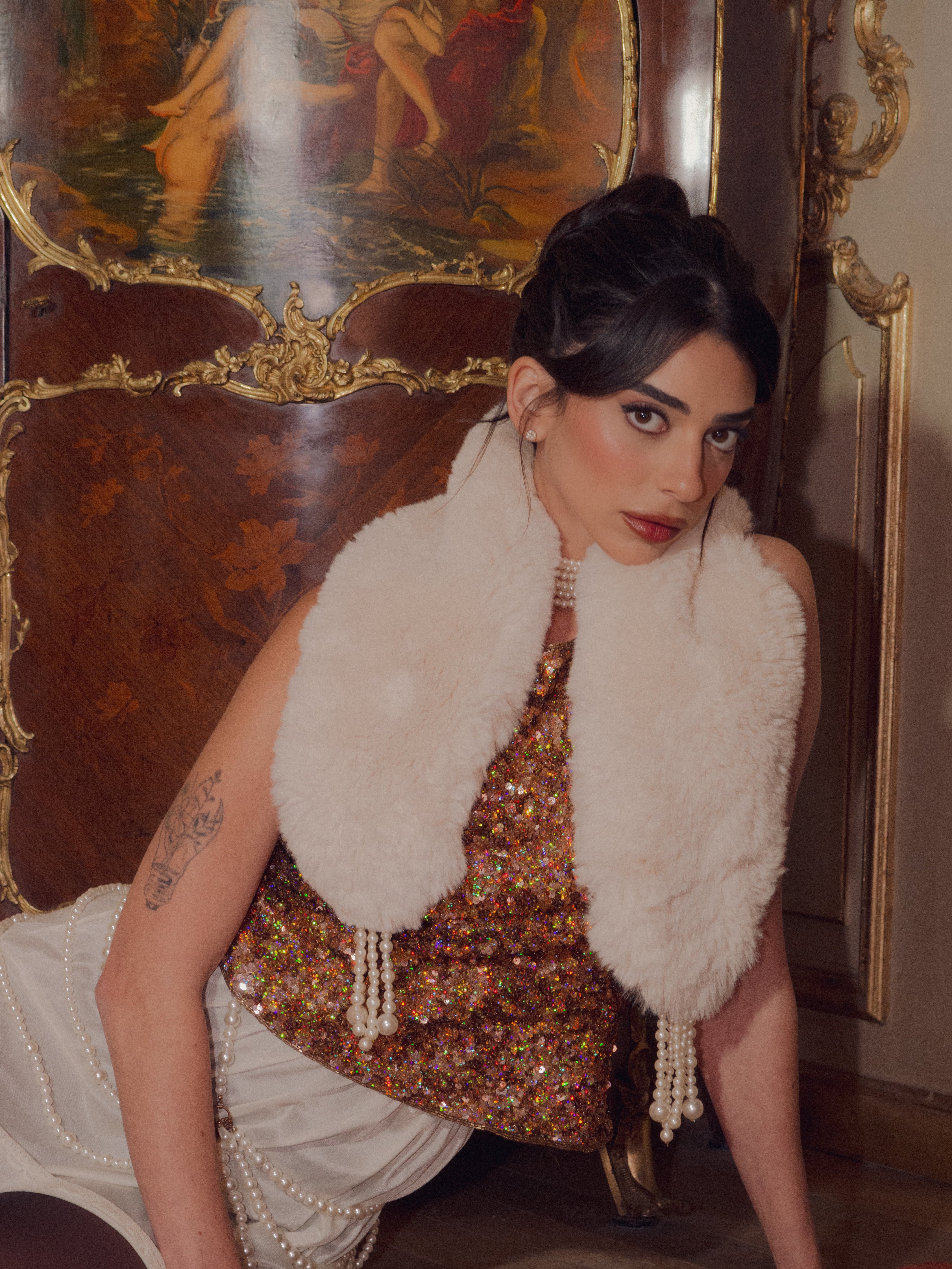 Faux fur scarf